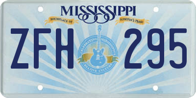 MS license plate ZFH295