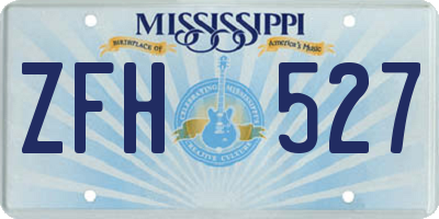 MS license plate ZFH527