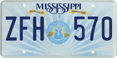 MS license plate ZFH570