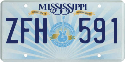 MS license plate ZFH591