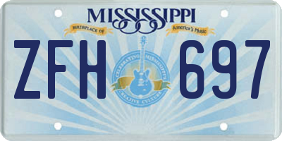MS license plate ZFH697