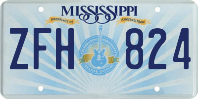 MS license plate ZFH824