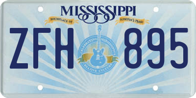 MS license plate ZFH895