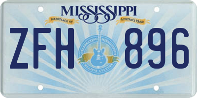 MS license plate ZFH896