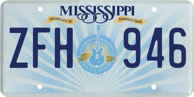 MS license plate ZFH946