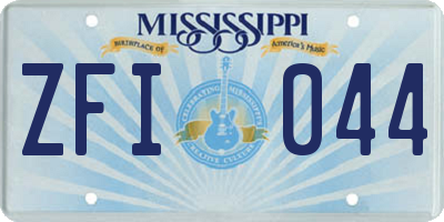 MS license plate ZFI044