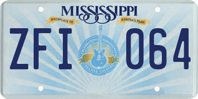MS license plate ZFI064