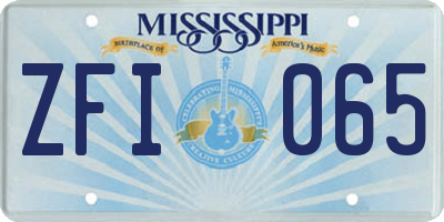 MS license plate ZFI065