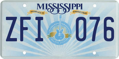 MS license plate ZFI076