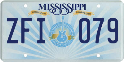 MS license plate ZFI079