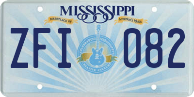 MS license plate ZFI082