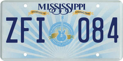MS license plate ZFI084