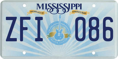MS license plate ZFI086