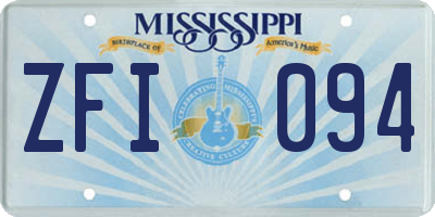 MS license plate ZFI094