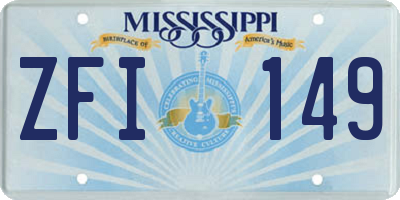 MS license plate ZFI149