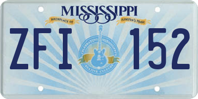 MS license plate ZFI152