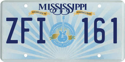 MS license plate ZFI161