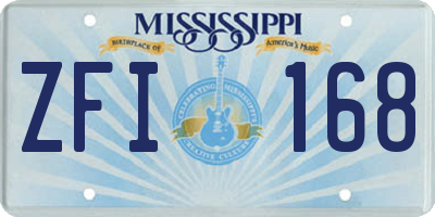 MS license plate ZFI168