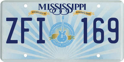 MS license plate ZFI169