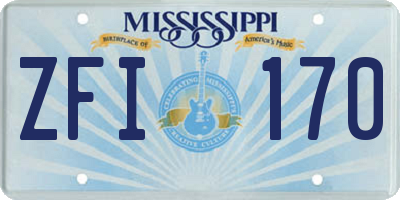 MS license plate ZFI170
