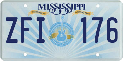 MS license plate ZFI176