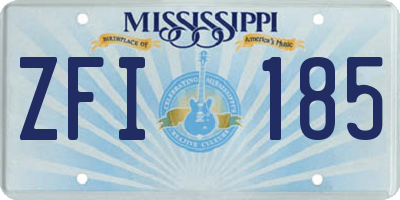 MS license plate ZFI185