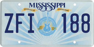 MS license plate ZFI188