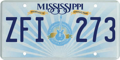 MS license plate ZFI273