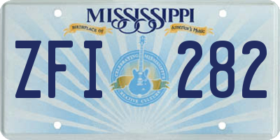MS license plate ZFI282