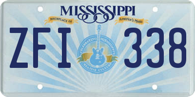 MS license plate ZFI338