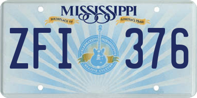 MS license plate ZFI376