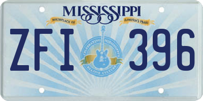 MS license plate ZFI396