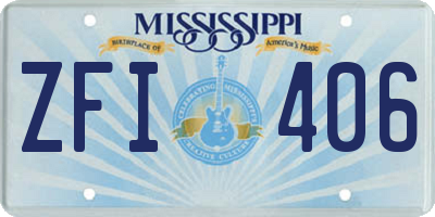 MS license plate ZFI406