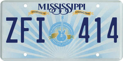 MS license plate ZFI414