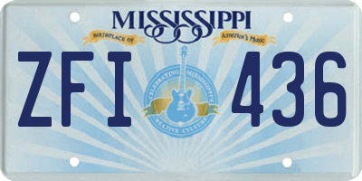 MS license plate ZFI436