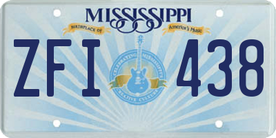 MS license plate ZFI438