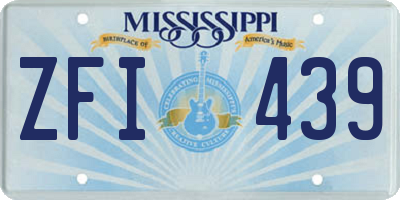 MS license plate ZFI439
