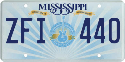 MS license plate ZFI440