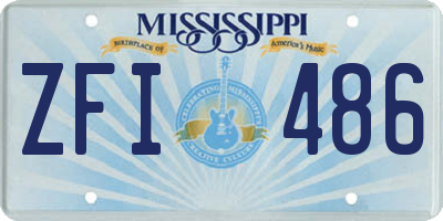 MS license plate ZFI486