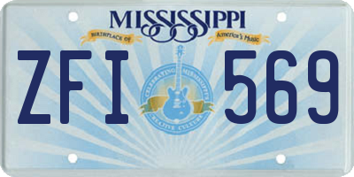 MS license plate ZFI569