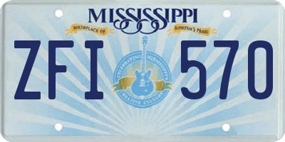 MS license plate ZFI570