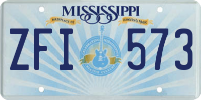 MS license plate ZFI573