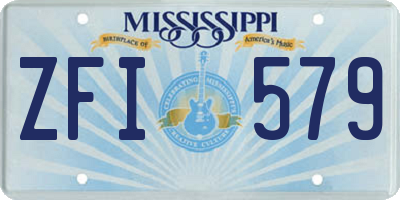 MS license plate ZFI579