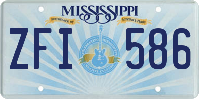 MS license plate ZFI586