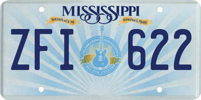 MS license plate ZFI622