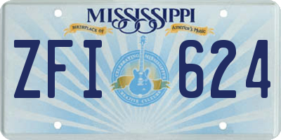 MS license plate ZFI624