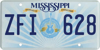 MS license plate ZFI628