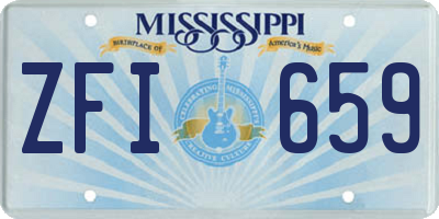 MS license plate ZFI659