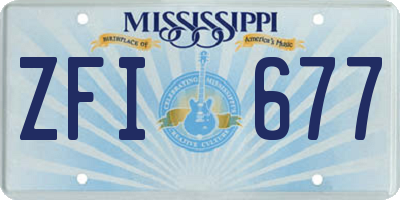 MS license plate ZFI677