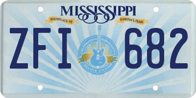 MS license plate ZFI682